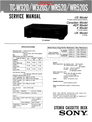 Sony-TCWR520-tape-sm 维修电路原理图.pdf