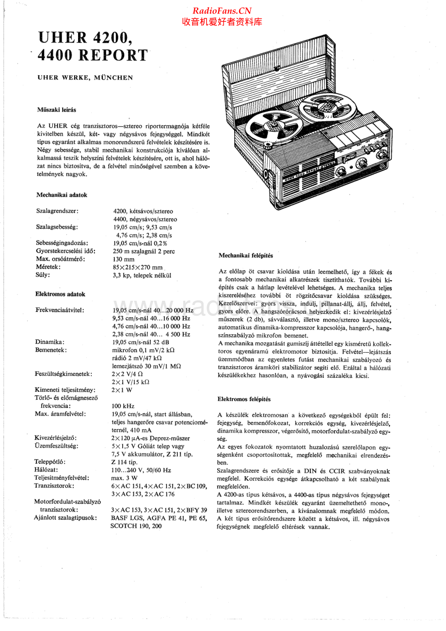 Uher-4400Report-tape-sm 维修电路原理图.pdf_第1页