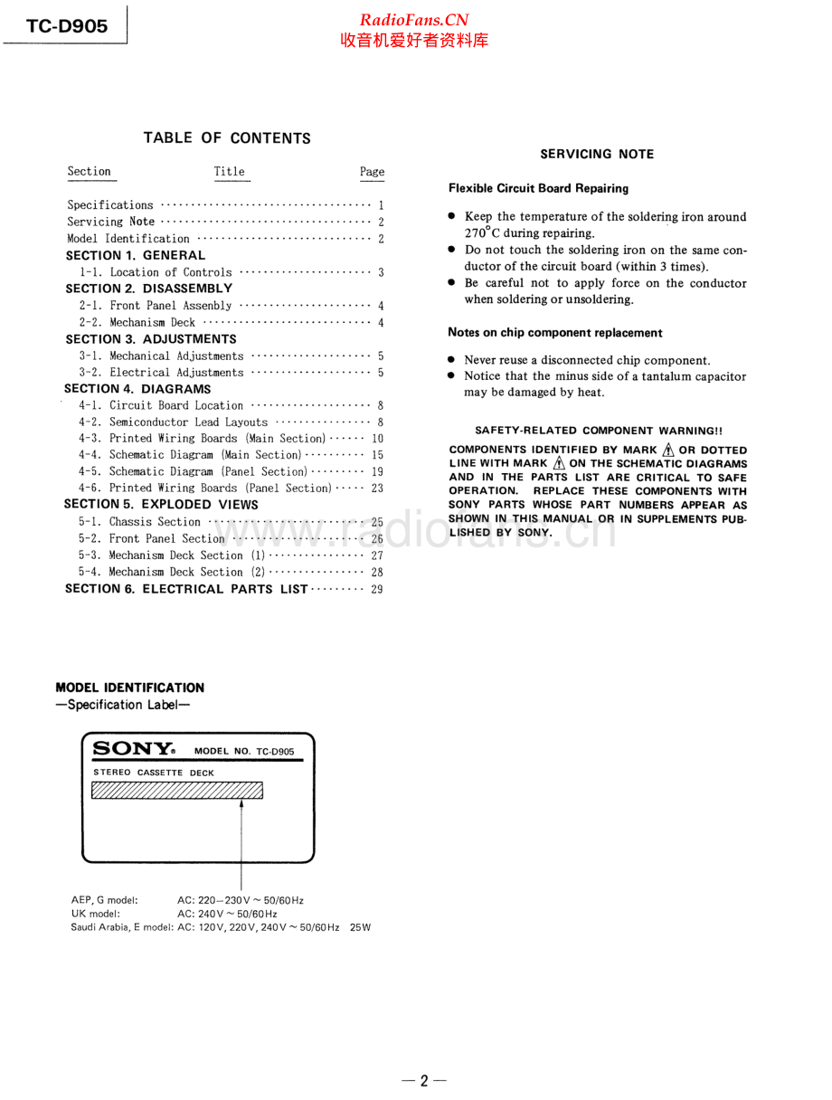 Sony-TCD905-tape-sm 维修电路原理图.pdf_第2页