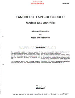 Tandberg-62X-tape-al 维修电路原理图.pdf