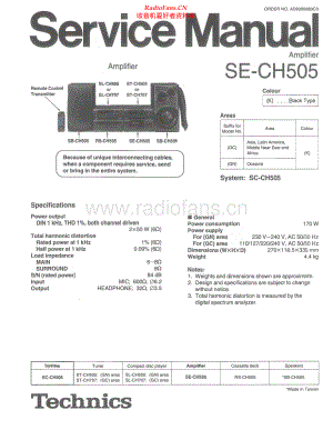 Technics-SECH505-cs-sm 维修电路原理图.pdf