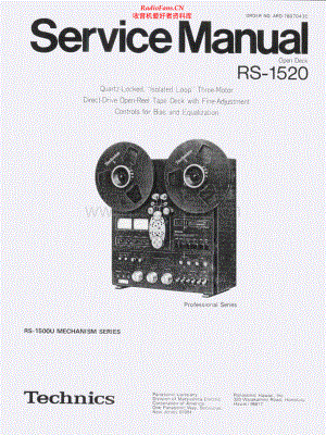 Technics-RS1520-tape-sm 维修电路原理图.pdf