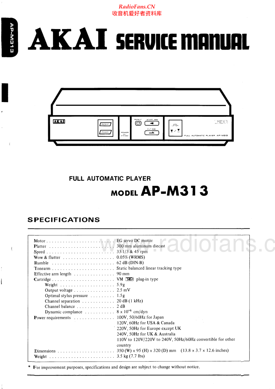 Akai-APM313-tt-sm维修电路原理图.pdf_第1页