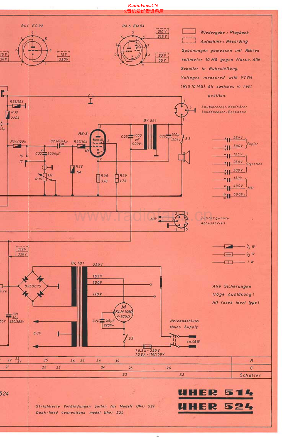 Uher-524-tape-sm 维修电路原理图.pdf_第1页