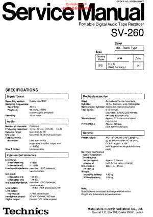 Technics-SV260-tape-sm 维修电路原理图.pdf