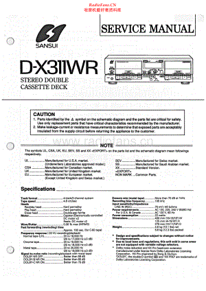 Sansui-DX311WR-tape-sm 维修电路原理图.pdf