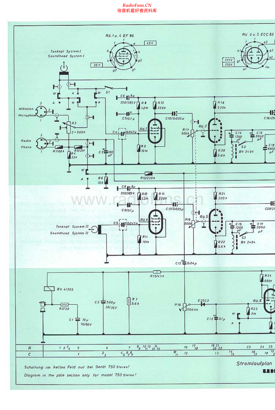Uher-750Stereo-tape-sm 维修电路原理图.pdf_第1页