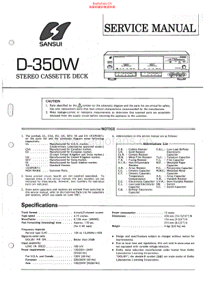 Sansui-D350W-tape-sm 维修电路原理图.pdf