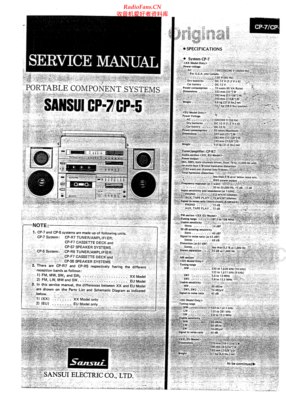 Sansui-CP7-cs-sm 维修电路原理图.pdf_第1页