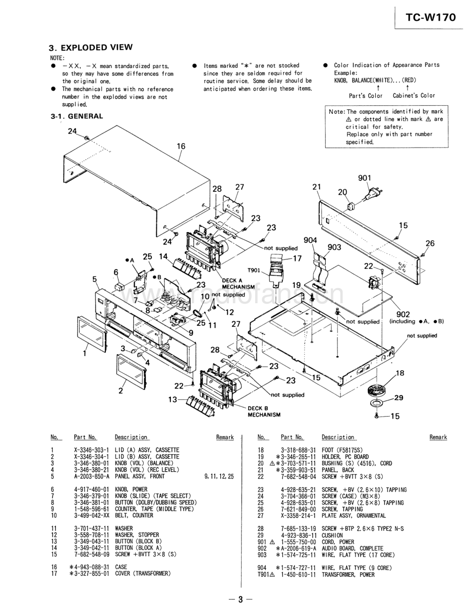 Sony-TCW170-tape-sm 维修电路原理图.pdf_第3页