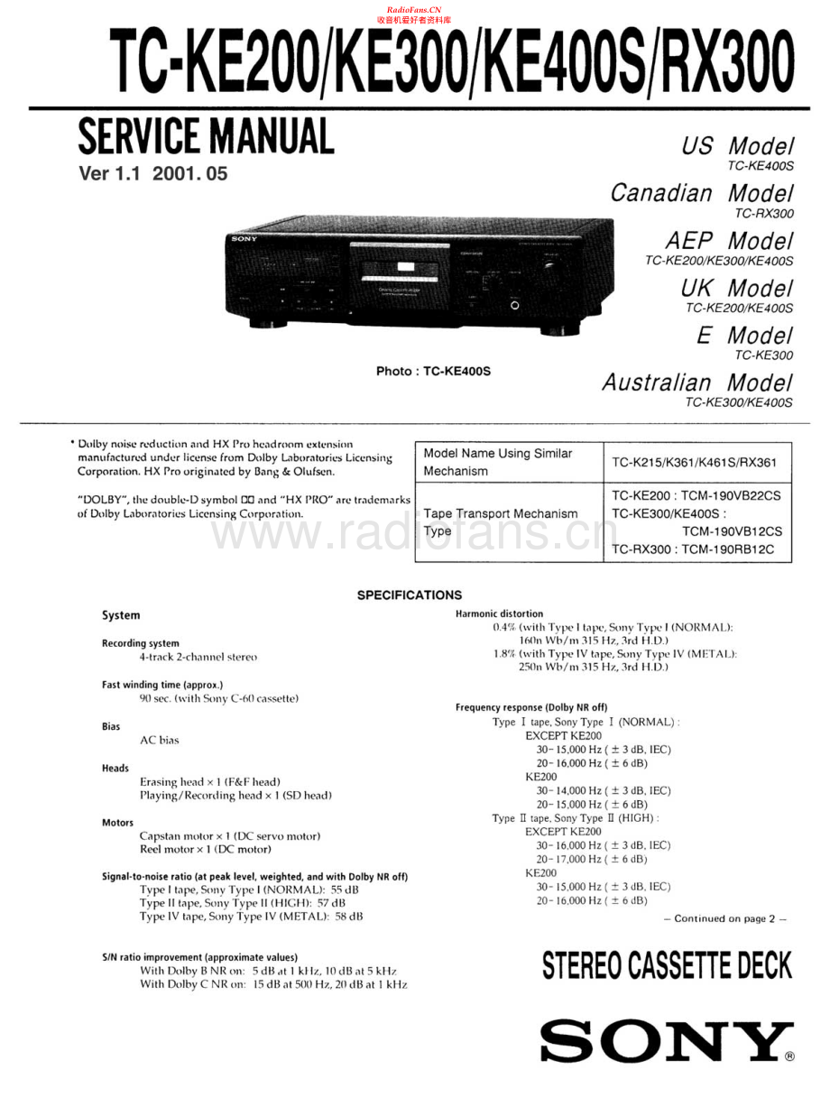 Sony-TCKE200-tape-sm 维修电路原理图.pdf_第1页