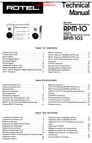 Rotel-RPM10-cs-sm 维修电路原理图.pdf