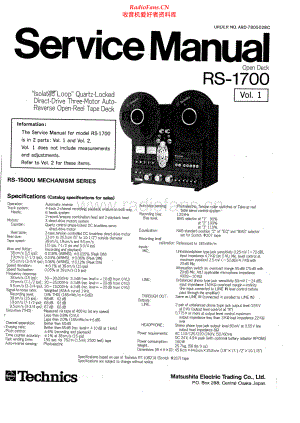 Technics-RS1700-tape-sm 维修电路原理图.pdf