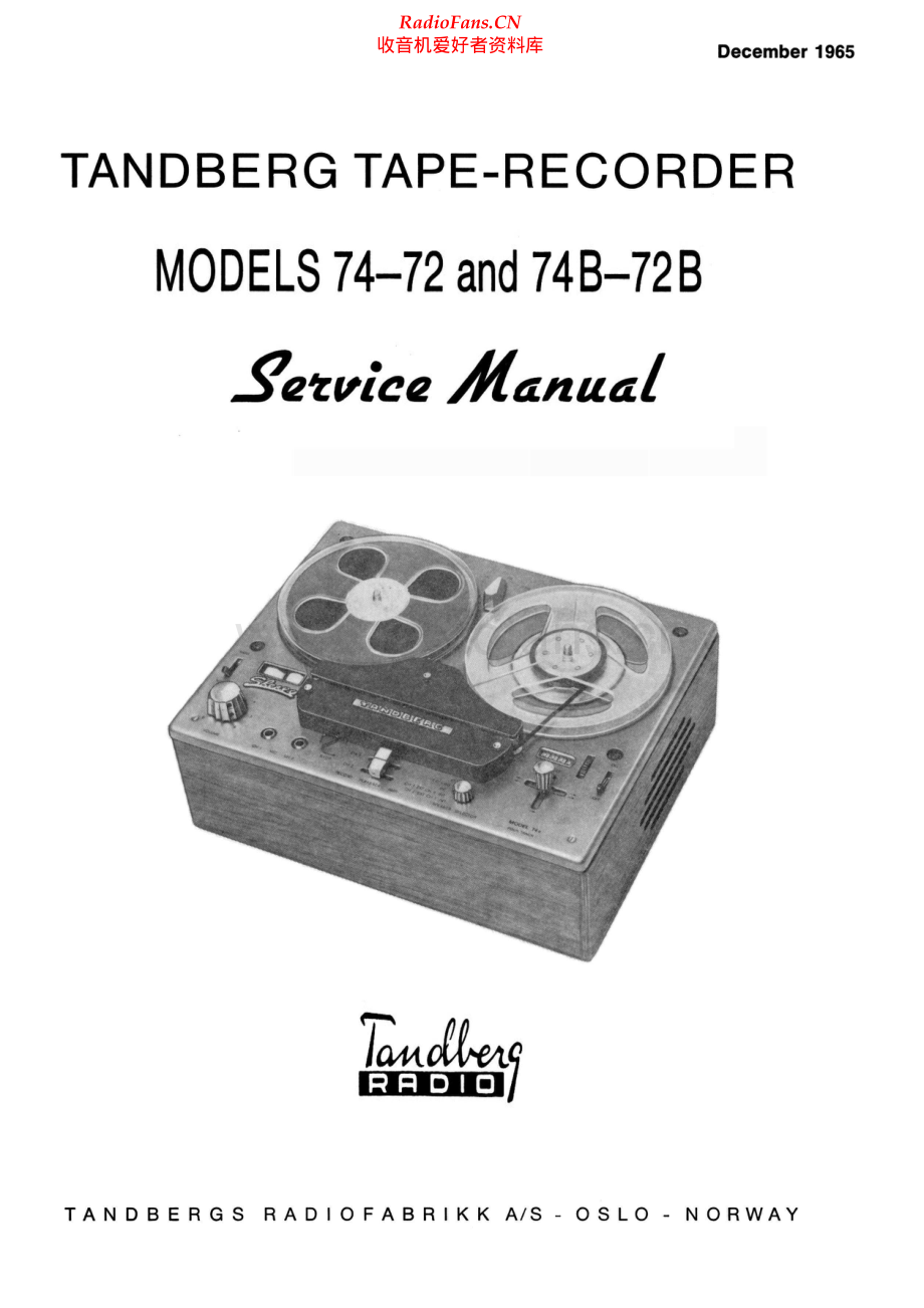 Tandberg-74B-tape-sm 维修电路原理图.pdf_第1页