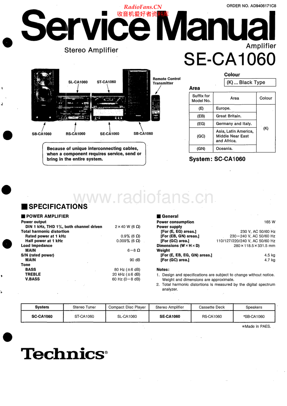Technics-SECA1060-cs-sm 维修电路原理图.pdf_第1页