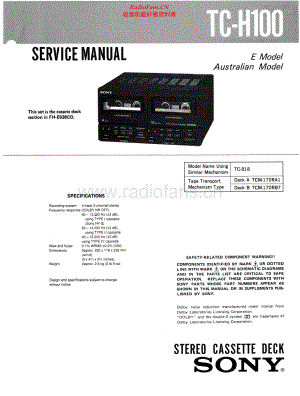 Sony-TCH100-tape-sm 维修电路原理图.pdf