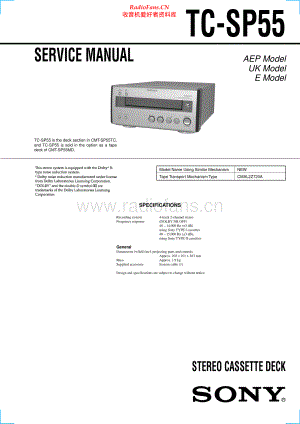 Sony-TCSP55-tape-sm 维修电路原理图.pdf