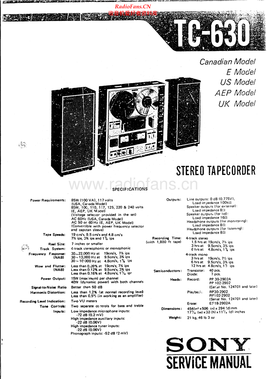 Sony-TC630-tape-sm 维修电路原理图.pdf_第1页