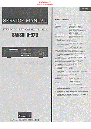 Sansui-D970-tape-sm 维修电路原理图.pdf