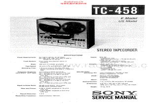 Sony-TC458-tape-sm 维修电路原理图.pdf