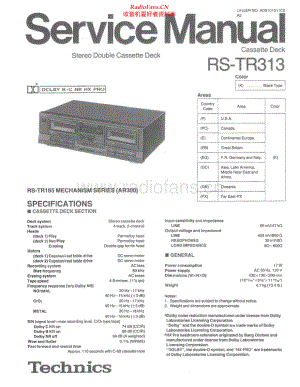 Technics-RSTR313-tape-sm 维修电路原理图.pdf