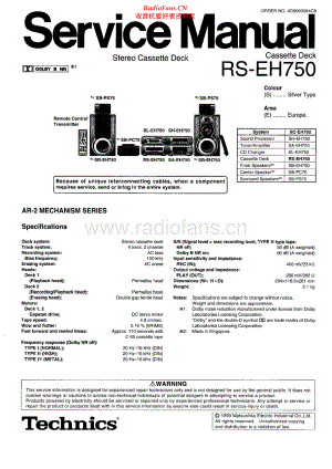Technics-RSEH750-tape-sm 维修电路原理图.pdf