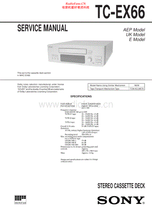 Sony-TCEX66-tape-sm 维修电路原理图.pdf