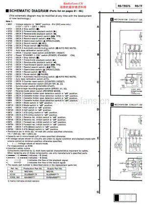 Technics-RSTR575-tape-sch 维修电路原理图.pdf