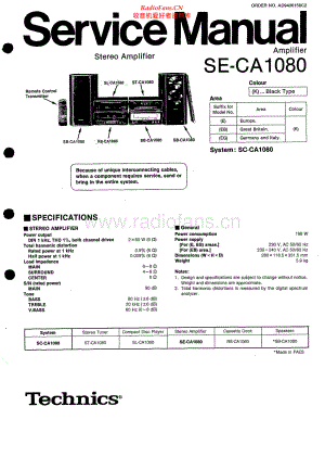 Technics-SECA1080-cs-sm 维修电路原理图.pdf