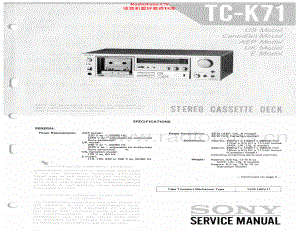 Sony-TCK71-tape-sm 维修电路原理图.pdf
