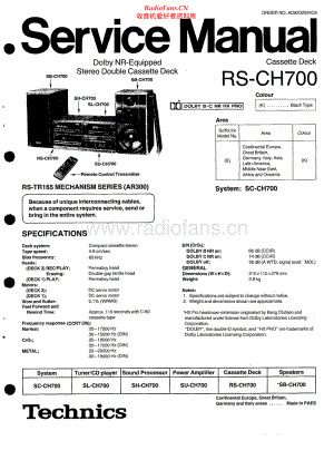Technics-RSCH700-tape-sm 维修电路原理图.pdf