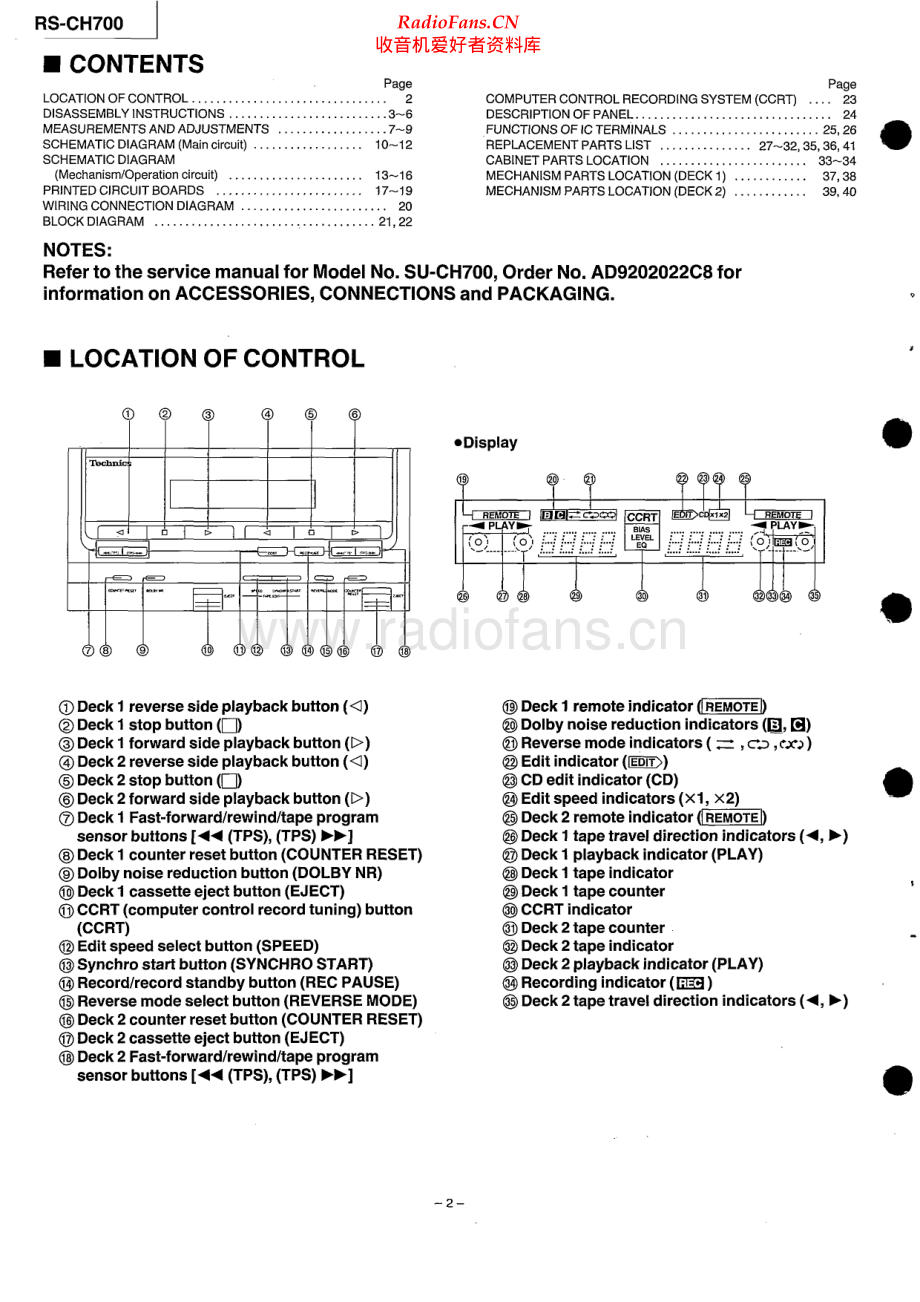 Technics-RSCH700-tape-sm 维修电路原理图.pdf_第2页