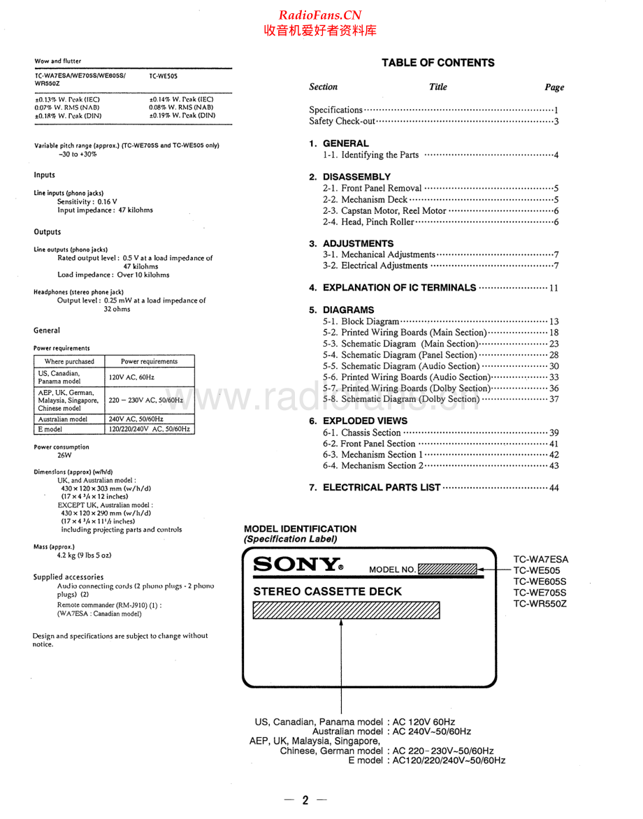 Sony-TCWE605S-tape-sm 维修电路原理图.pdf_第2页