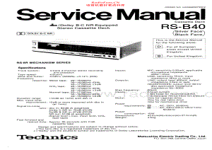 Technics-RSB40-tape-sm 维修电路原理图.pdf