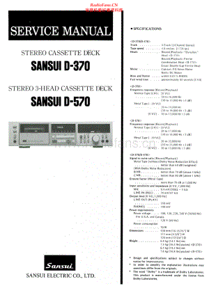 Sansui-D370-tape-sm 维修电路原理图.pdf