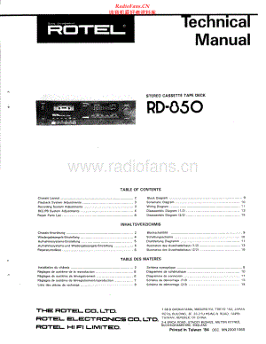 Rotel-RD850-tape-sm 维修电路原理图.pdf