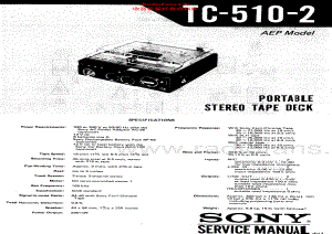 Sony-TC510_2-tape-sm 维修电路原理图.pdf