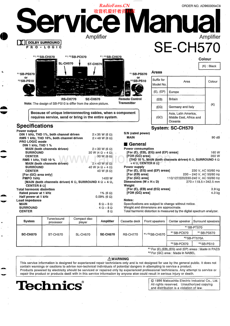Technics-SECH570-cs-sm 维修电路原理图.pdf_第1页