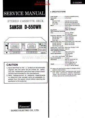 Sansui-D550WR-tape-sm 维修电路原理图.pdf