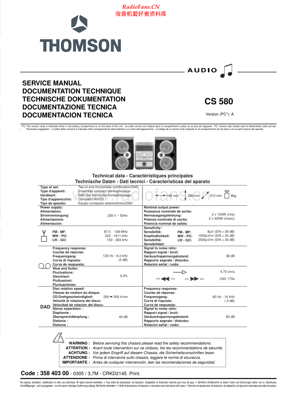 Thomson-CS580-cs-sm 维修电路原理图.pdf_第1页