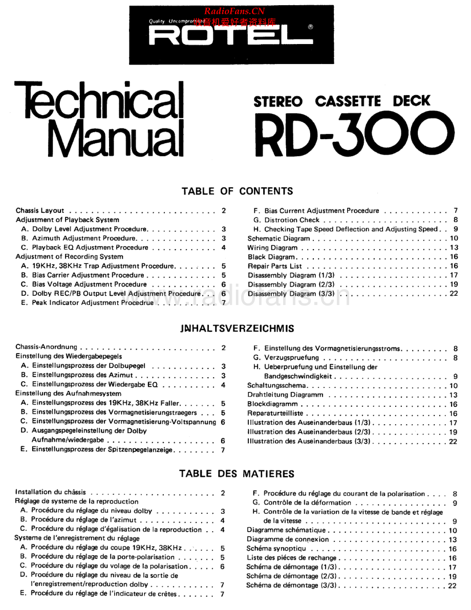 Rotel-RD300-tape-sm 维修电路原理图.pdf_第1页
