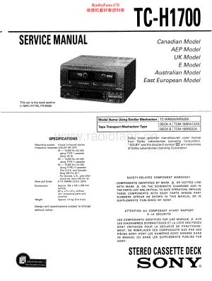 Sony-TCH1700-tape-sm 维修电路原理图.pdf