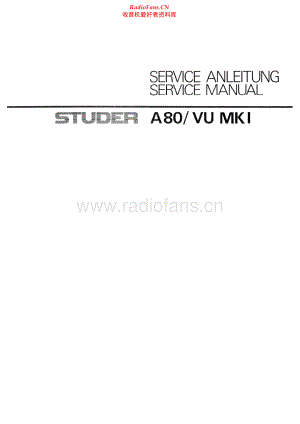 Studer-A80VU_MK1-tape-sm2 维修电路原理图.pdf