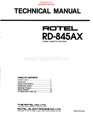 Rotel-RD845AX-tape-sm 维修电路原理图.pdf