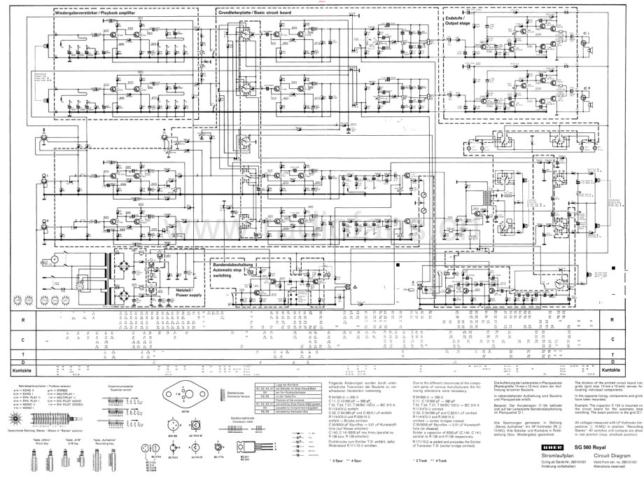 Uher-SG560Royal-tape-sch 维修电路原理图.pdf_第1页