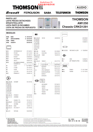 Thomson-AM1250-cs-sm 维修电路原理图.pdf