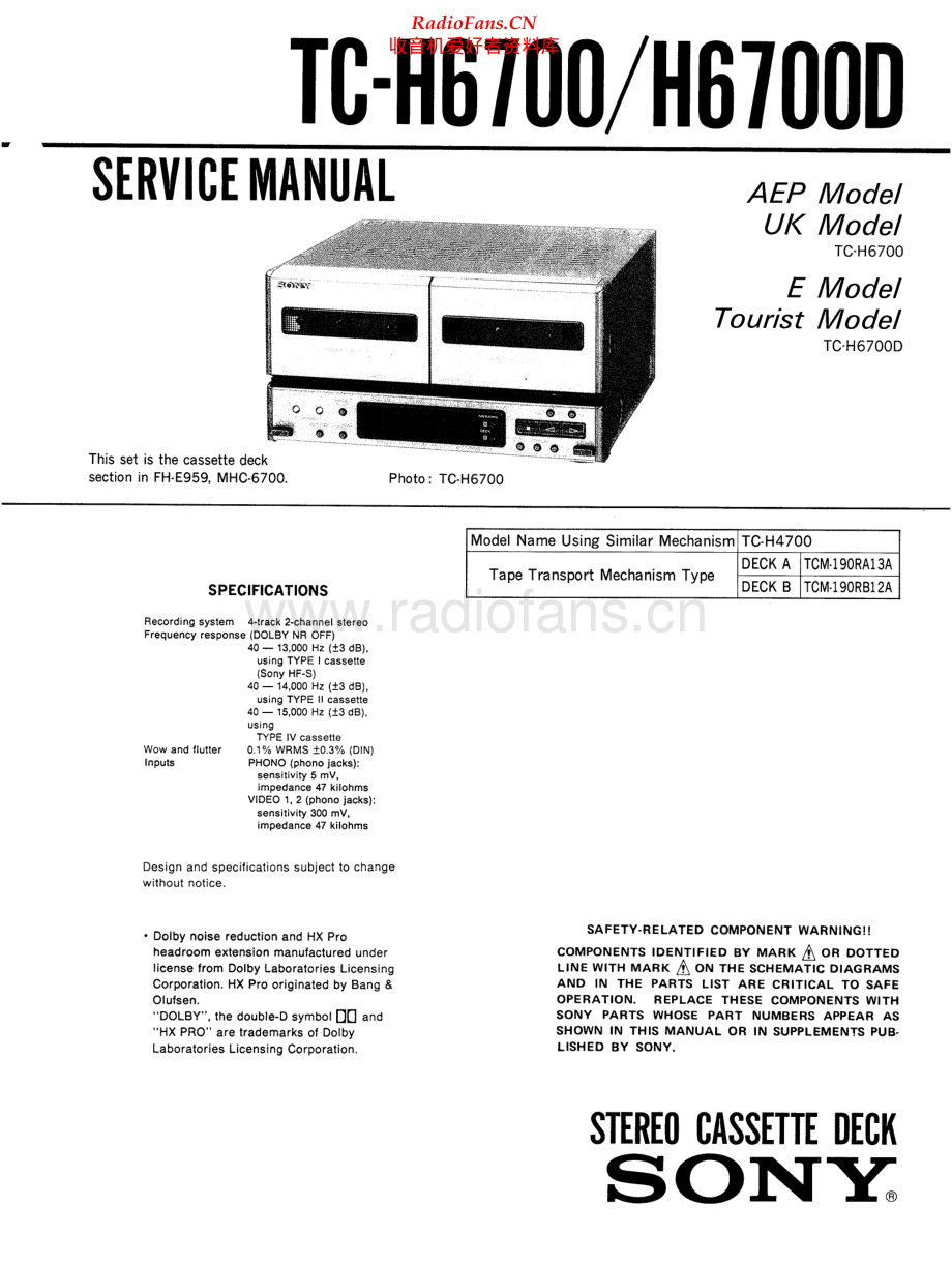 Sony-TCH6700D-tape-sm 维修电路原理图.pdf_第1页
