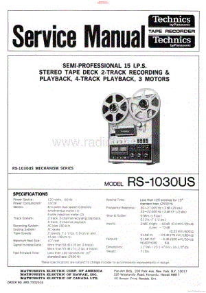 Technics-RS1030US-tape-sm 维修电路原理图.pdf