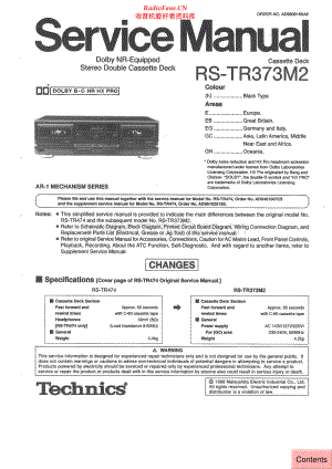 Technics-RSTR373M2-tape-sm 维修电路原理图.pdf