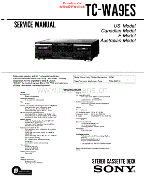 Sony-TCWA9ES-tape-sm 维修电路原理图.pdf